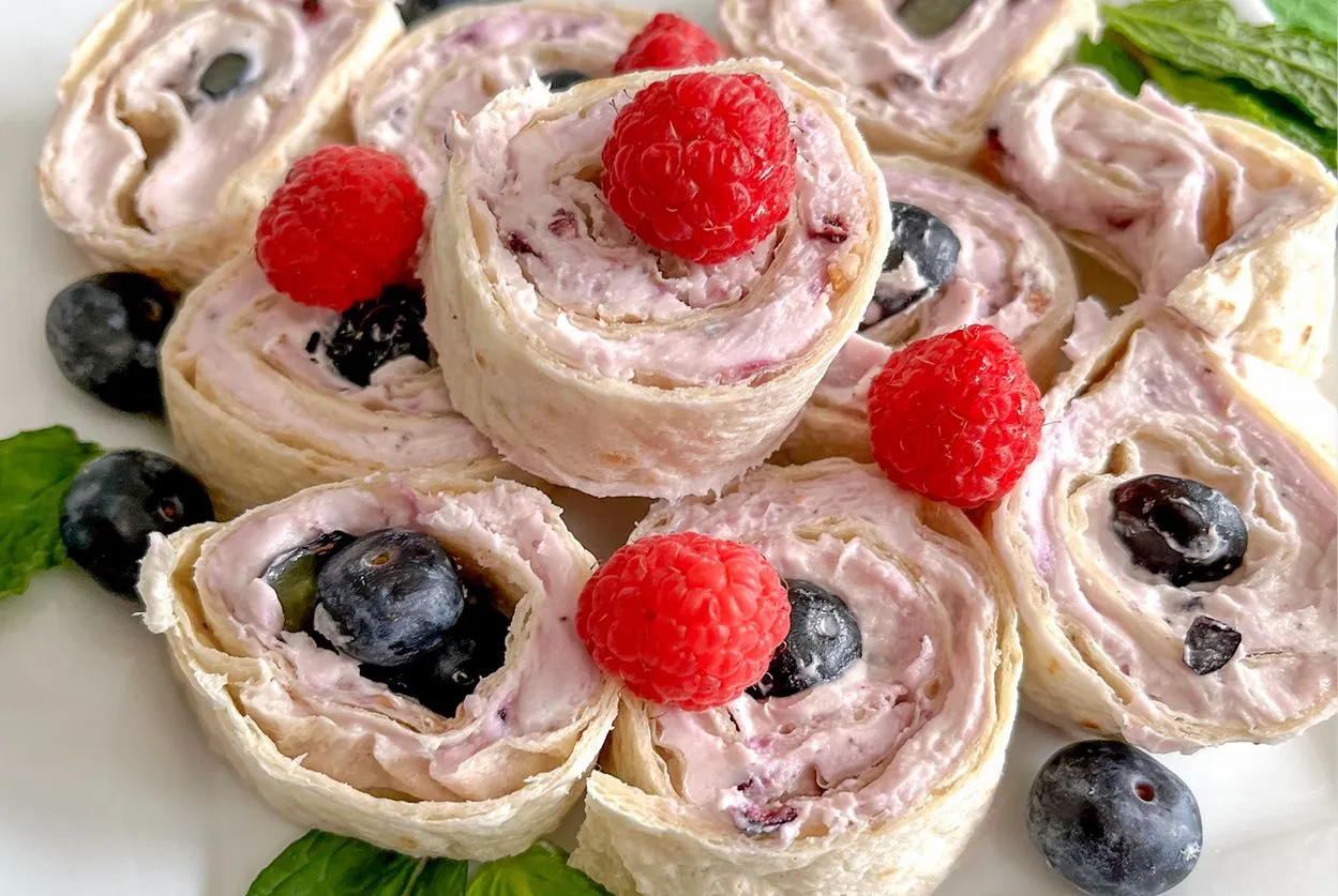 Blueberry Lemon Cheesecake Rollups
